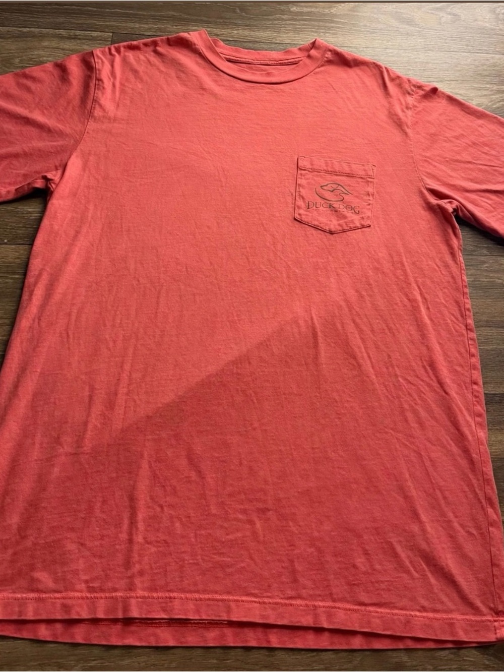 Duck Dog Clothing Men’s Pocket T-Shirt — Coral